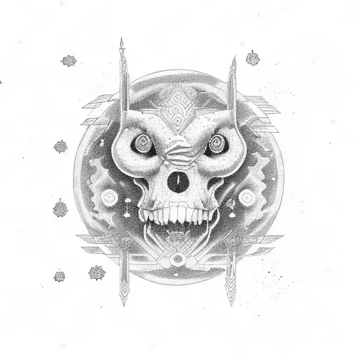 door open to galaxy tattoo design idea