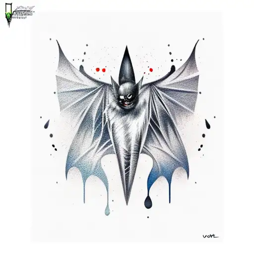 Bat tattoo design idea
