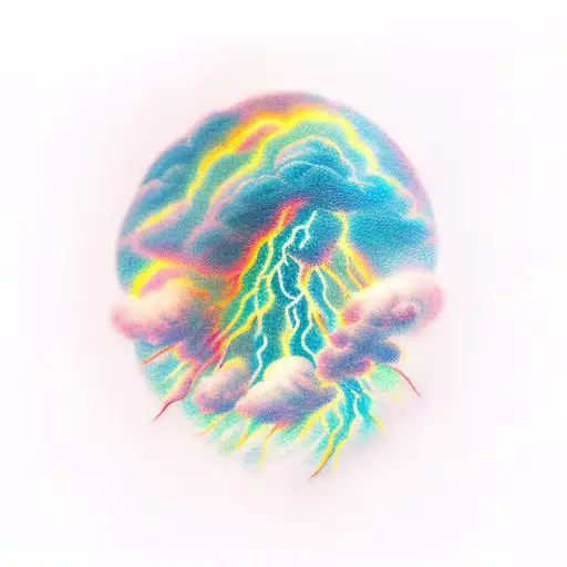 storm cloud tattoo design idea