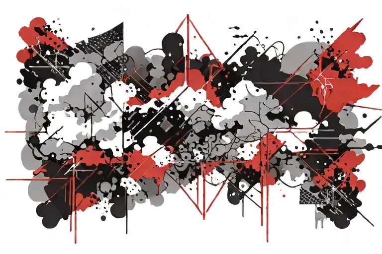 clouds thunderstorms lightning tattoo design idea