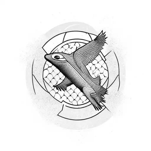 skydiving gerbal tattoo design idea