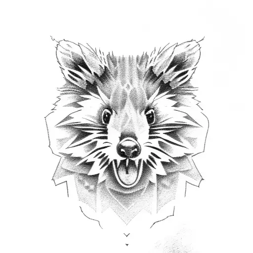 mein coon tattoo design idea
