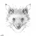 mein coon tattoo design idea