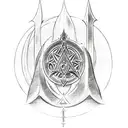 lotr gondolin symbol and god symbol in alchemy in the middle tattoo design idea