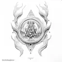 lotr gondolin symbol and god symbol in alchemy in the middle tattoo design idea