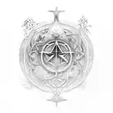 lotr gondolin symbol and god symbol in alchemy in the middle tattoo design idea
