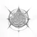 lotr gondolin symbol and god symbol in alchemy in the middle tattoo design idea