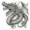 dragon oriental tattoo design idea