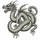 dragon oriental tattoo design idea