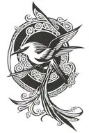 scissor tail flycatcher tattoo design idea