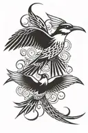 scissor tail flycatcher tattoo design idea