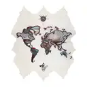 World Map upper half-sleeve  tattoo design idea