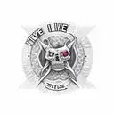 live to the fullest, rick it all or have nothing tattoo design idea