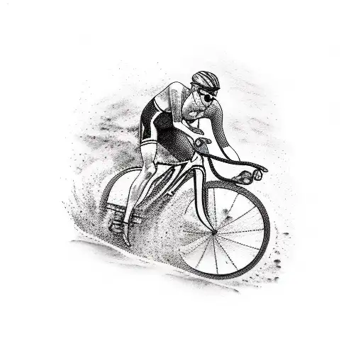 triathlon race tattoo design idea