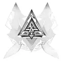valknut symbol with forest background tattoo design idea