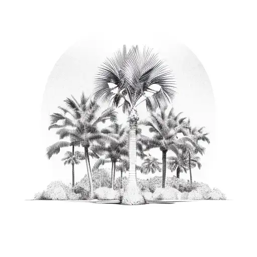 Palm Trees tattoo design idea
