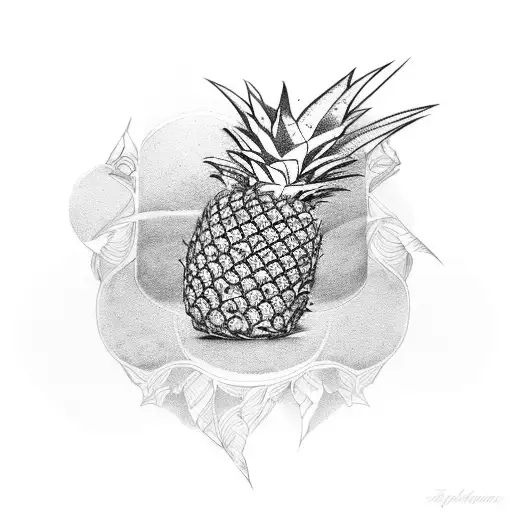 Pineapple tattoo design idea