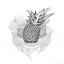 Pineapple tattoo design idea
