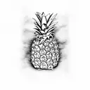 Pineapple tattoo design idea