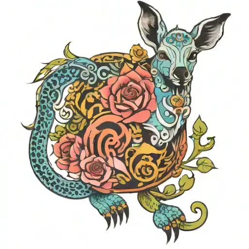 funny animal hard tattoo design idea