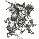 david vs goliath tattoo design idea