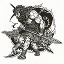 david vs goliath tattoo design idea