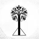 hourglass with tree of life tattoo design idea