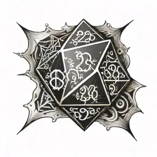 biblically accurate d20 showing 19 tattoo design idea