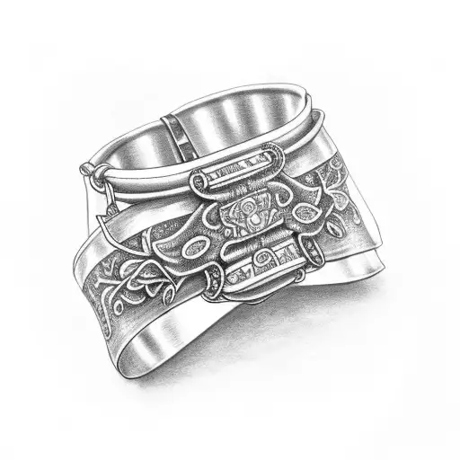 mugwort herb bracelet tattoo design idea