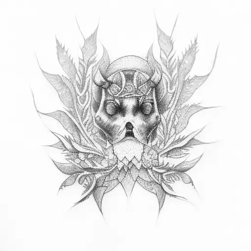 mugwort wrapped around  tattoo design idea