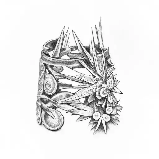 mugwort bracelet tattoo design idea