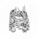 mugwort bracelet tattoo design idea