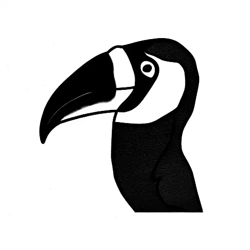 unique toucan tattoo with colourful nose tattoo design idea