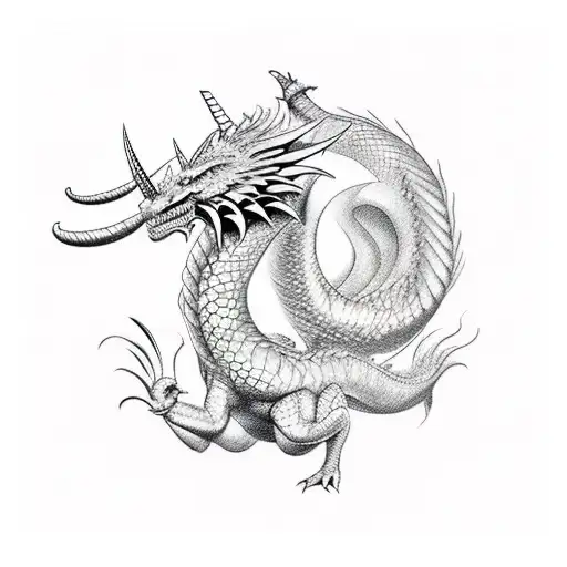 Fantasy Creatures (dragons, unicorns) tattoo design idea