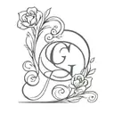 initials G & G with a heart tattoo design idea