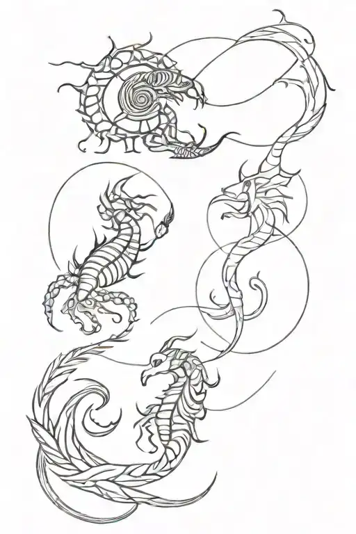 Scorpio, Virgo, Taurus tattoo design idea