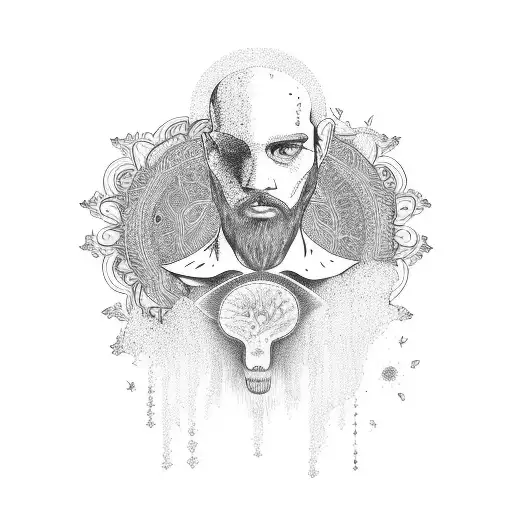 Trippy Hippie, Nature, 4k, spiritual, enlightenment  tattoo design idea