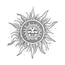 The Sun is a Hippie tattoo design idea