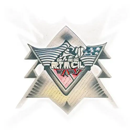 rail road spike tattoo with "always the hard way" banner tattoo design idea