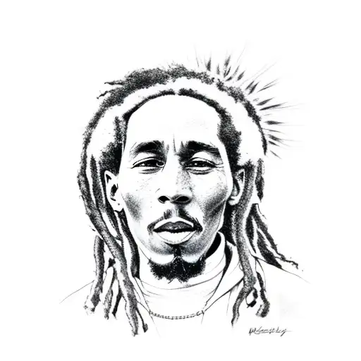 bob marley tattoo design idea