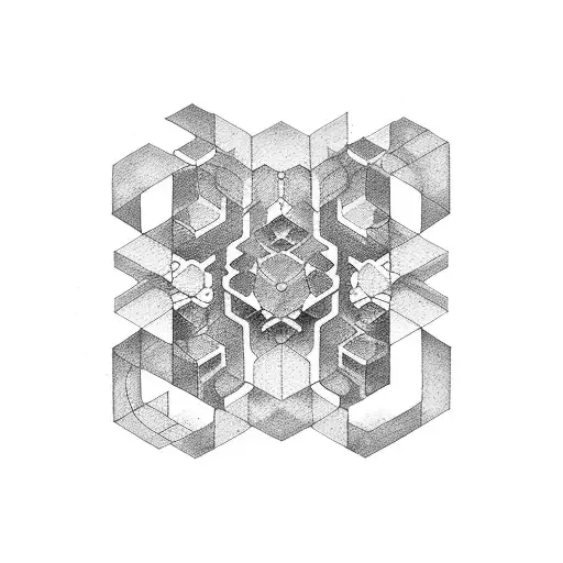 hexagon tattoo design idea