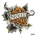 name written tattoo design idea