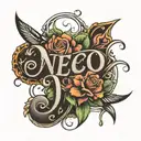 name written tattoo design idea