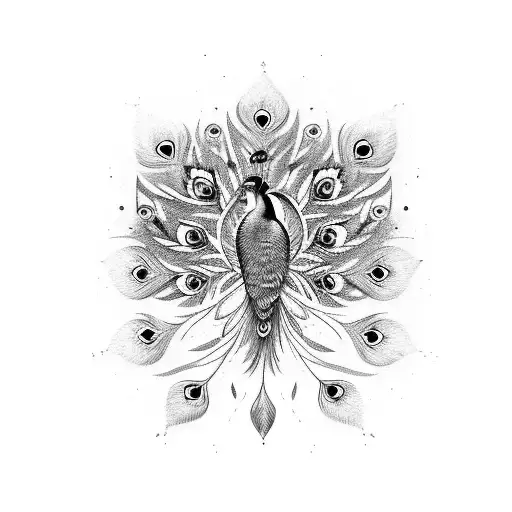 Peacock tattoo design idea