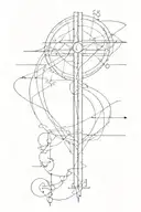 physics and christianity forearm tattoo design idea