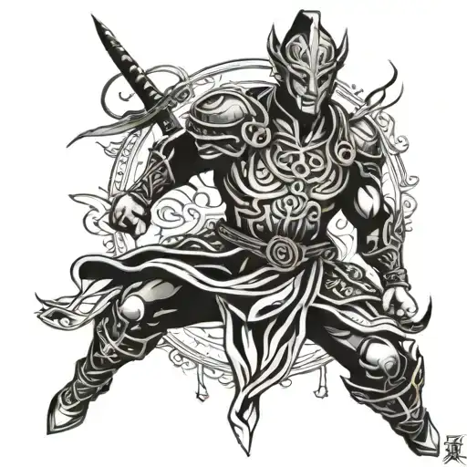 tattoo warrior man my hero academy tattoo design idea