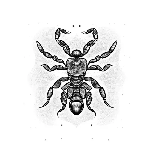 A scorpion black art design tattoo design idea