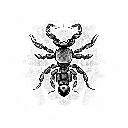 A scorpion black and grey tattoo design idea