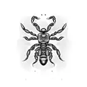 A scorpion black art design tattoo design idea