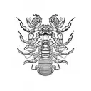 A scorpion black art design tattoo design idea